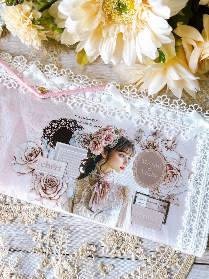 カルトナージュ風BOX 軟質マステケース 平袋コラージュ おすそ分けケース