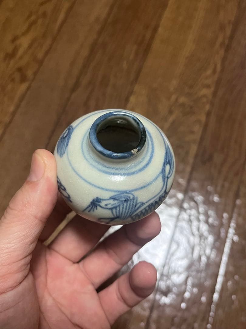 古染付　小壷　小壺　麒麟　香炉　初期伊万里　李朝　民藝　民芸　安南