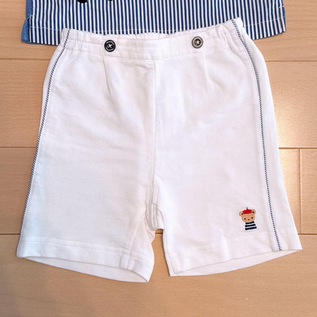 familiar ファミリア　夏服 セーラー　Tシャツ　ボトムス　セットアップ