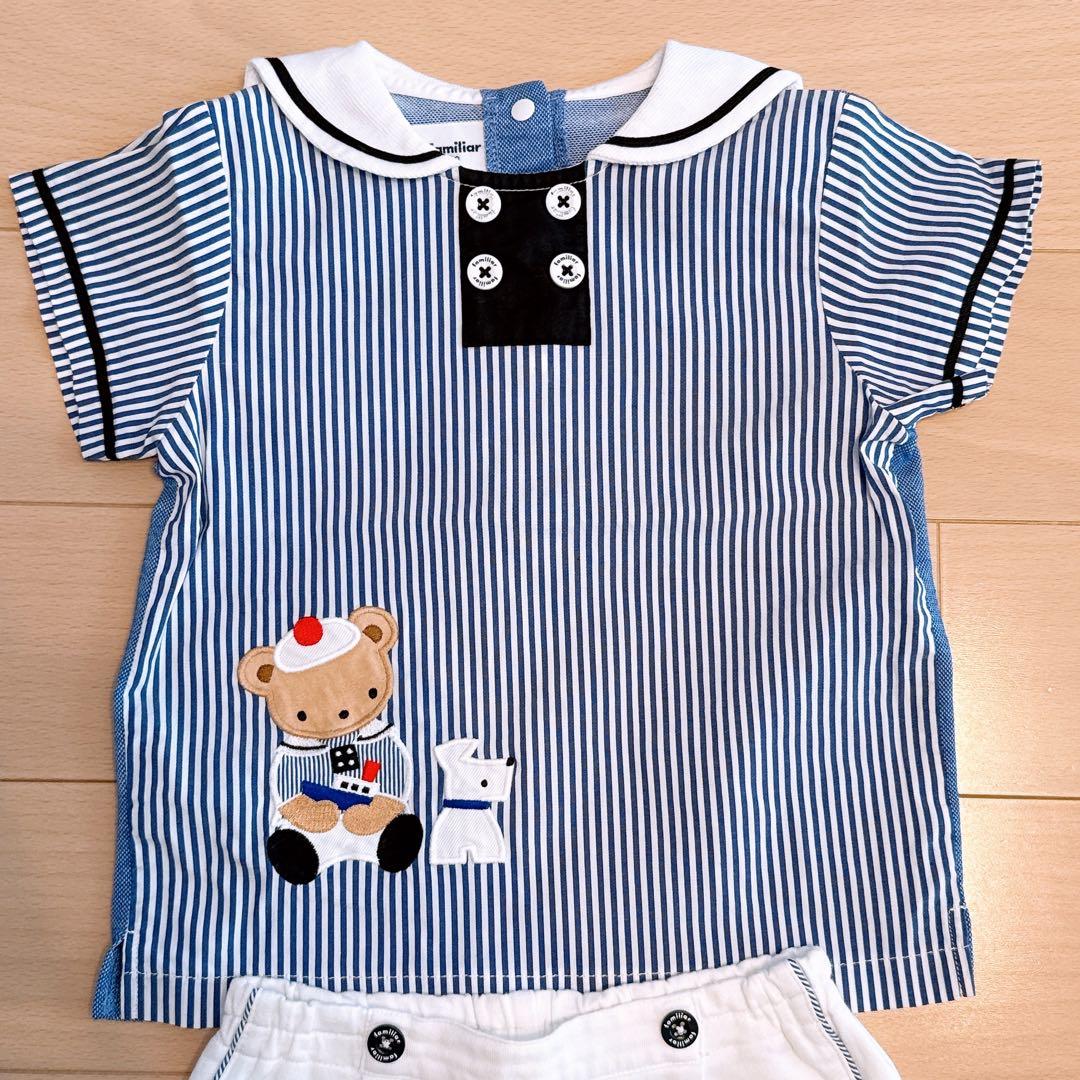 familiar ファミリア　夏服 セーラー　Tシャツ　ボトムス　セットアップ