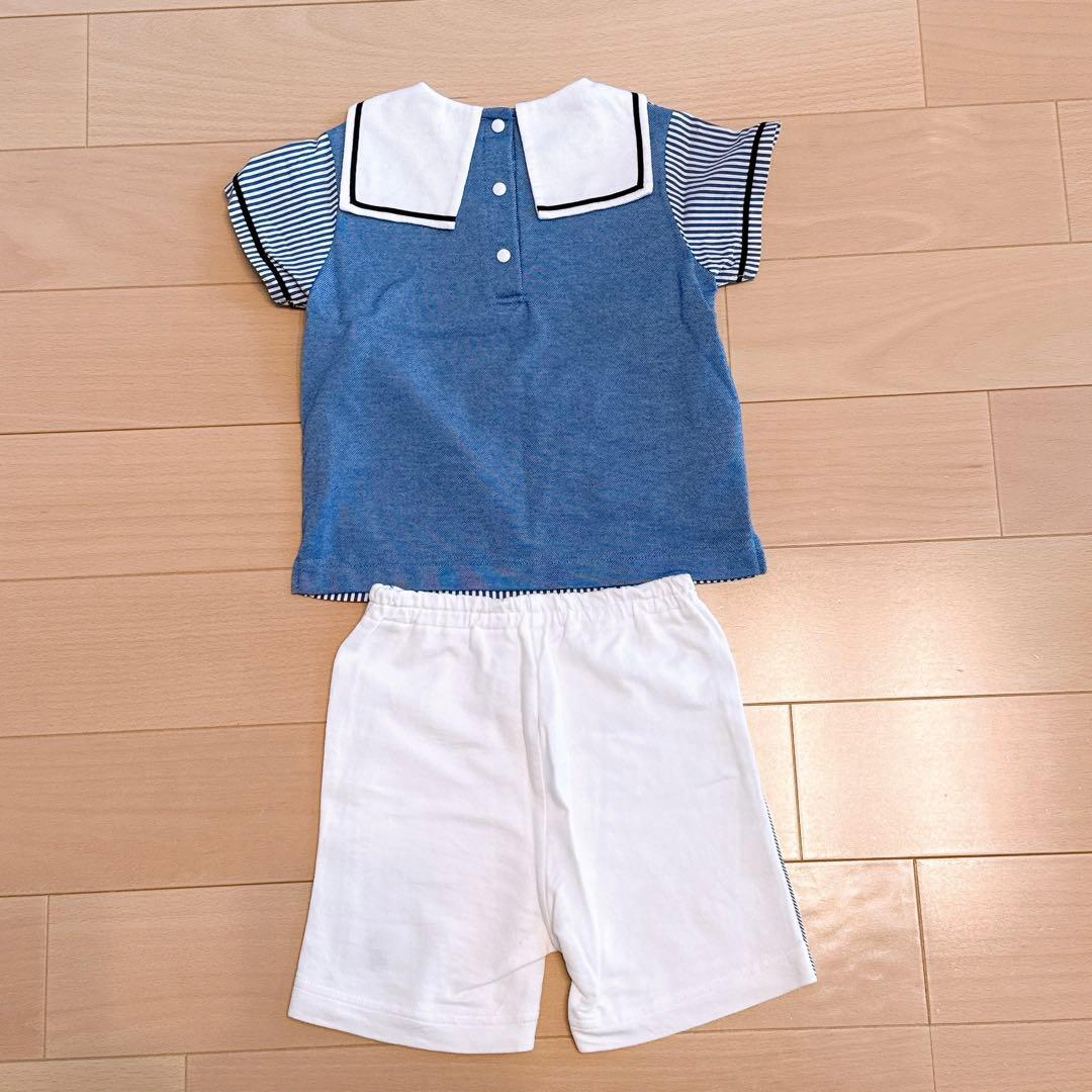 familiar ファミリア　夏服 セーラー　Tシャツ　ボトムス　セットアップ