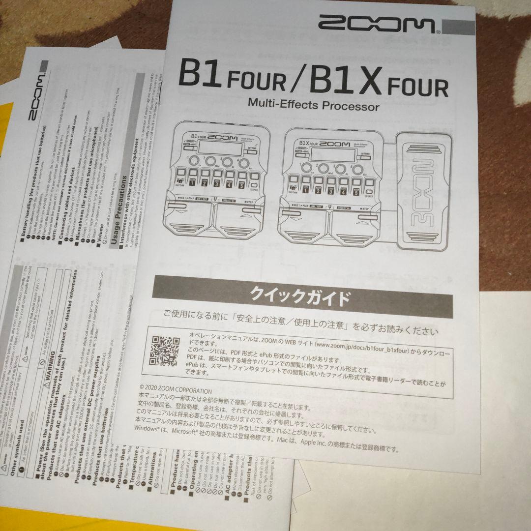 ZOOM B1 FOUR ベースマルチ 専用袋とUSBケーブル付き