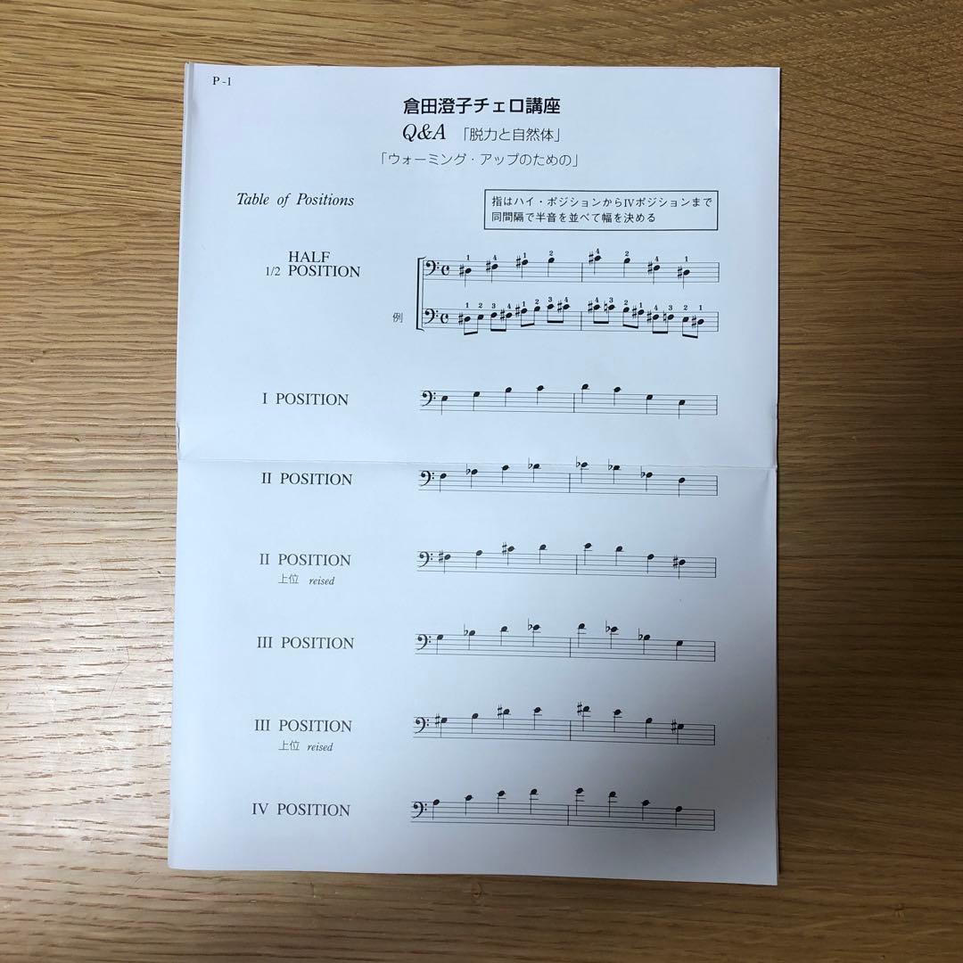 倉田澄子　チェロ講座　DVD