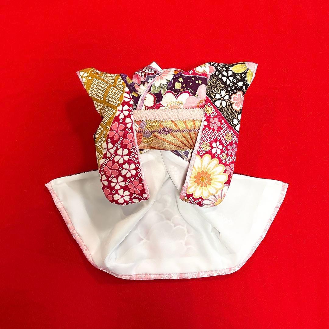 即納✨犬の着物✨犬用本格大振袖 XS お引き摺り 紫系 正絹金彩入り