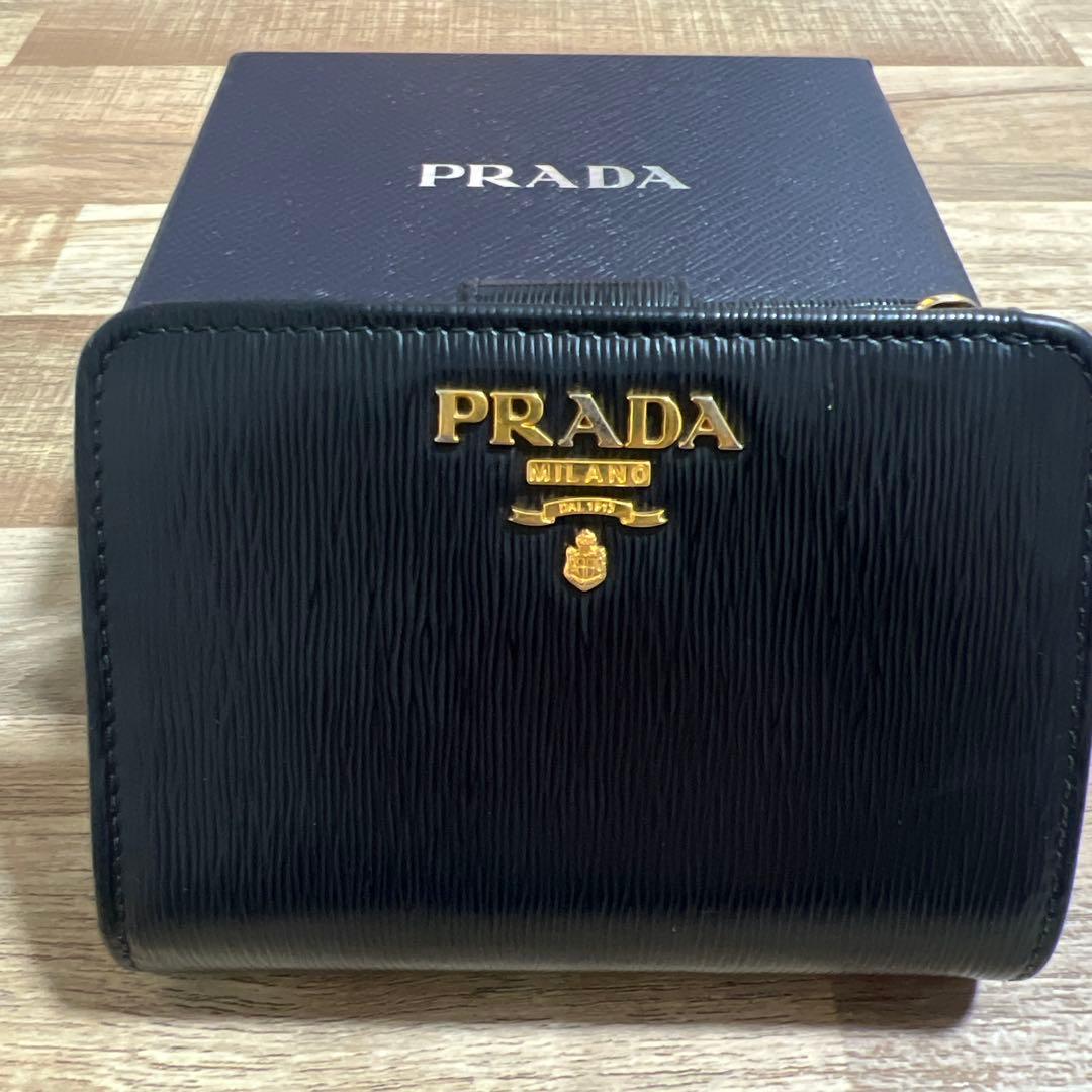 PRADA 財布　サフィアーノ　バイカラー　お買い得　美品