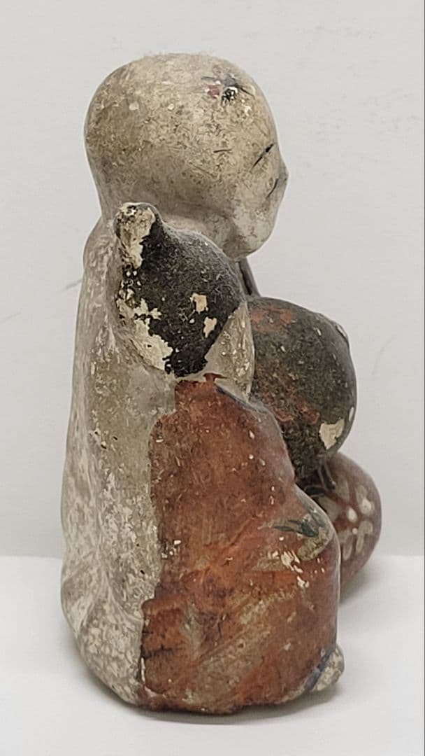 おめでたい② お正月玄関に 江戸時代 瓢箪持ち童子 土人形 郷土玩具