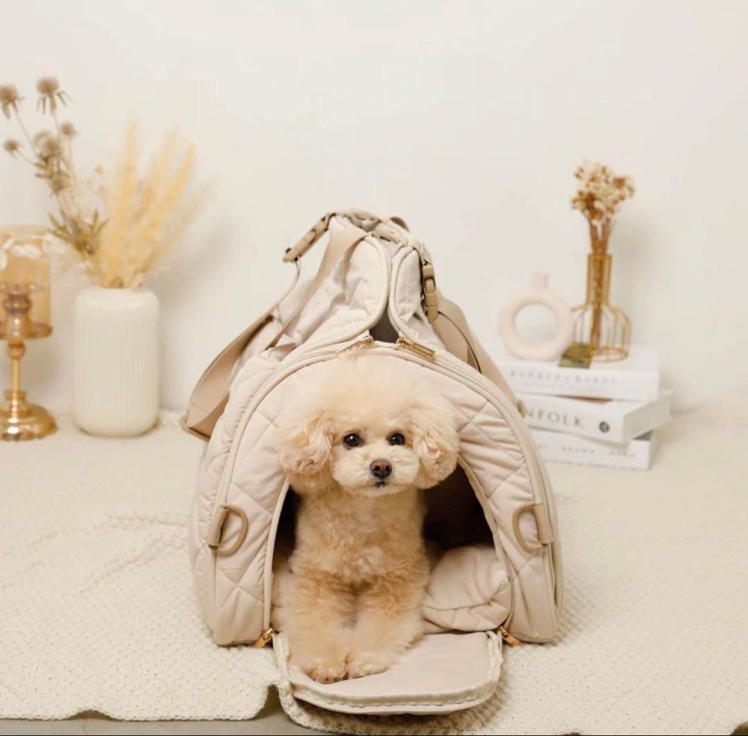 モンシェリ キルティングトライアングルドライブペットバッグ