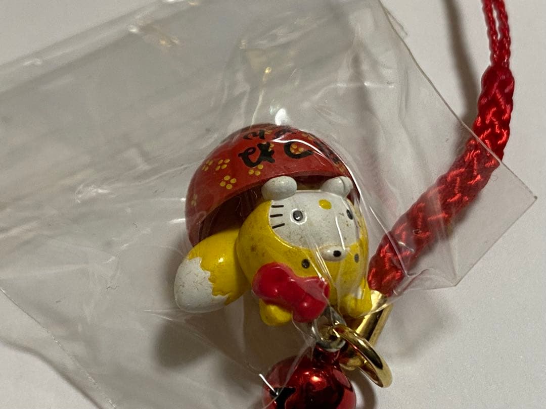 ハローキティ ストラップ 根付 ねつけ 丼シリーズ 和食れすとらん 2003