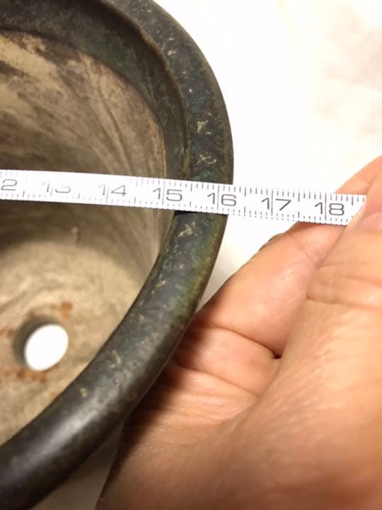 盆栽鉢　時代超希少練り込み模様常滑名工正山お洒落な盆栽鉢植木鉢超モダン観葉植物