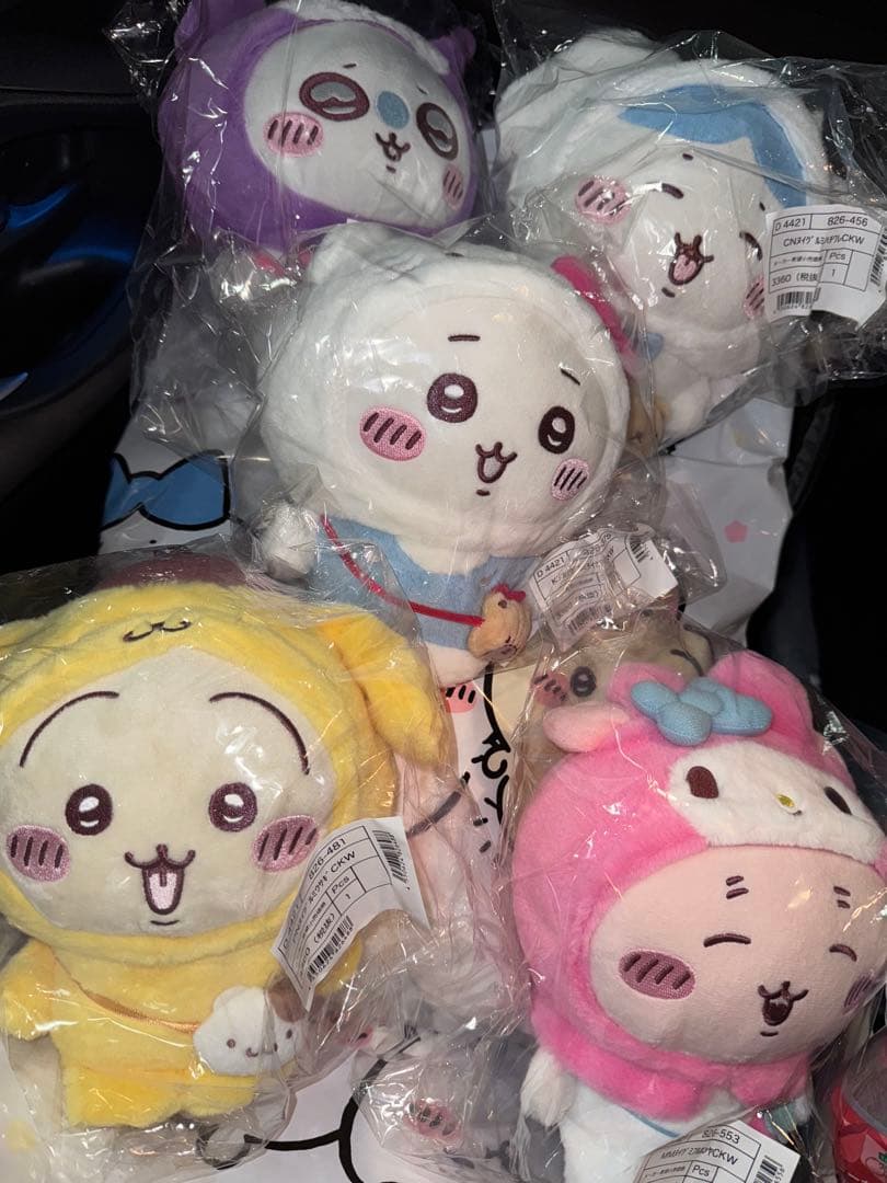 【即日発送】サンリオ　ちいかわ　コラボ　ぬいぐるみ　コンプセット　全種　5種