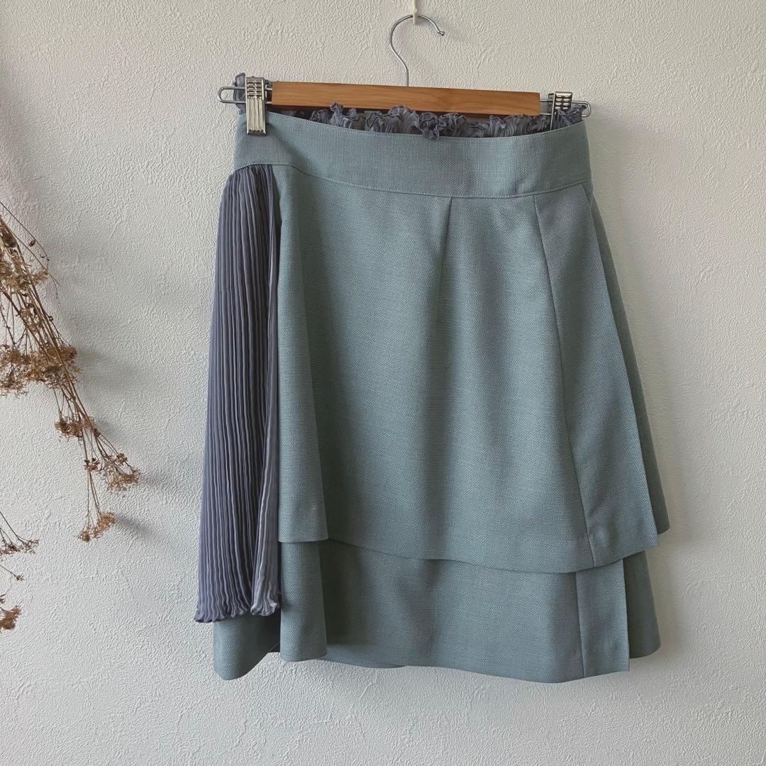 新品 ADEAM アシンメトリー スカート/size0/フォクシー/プリーツ