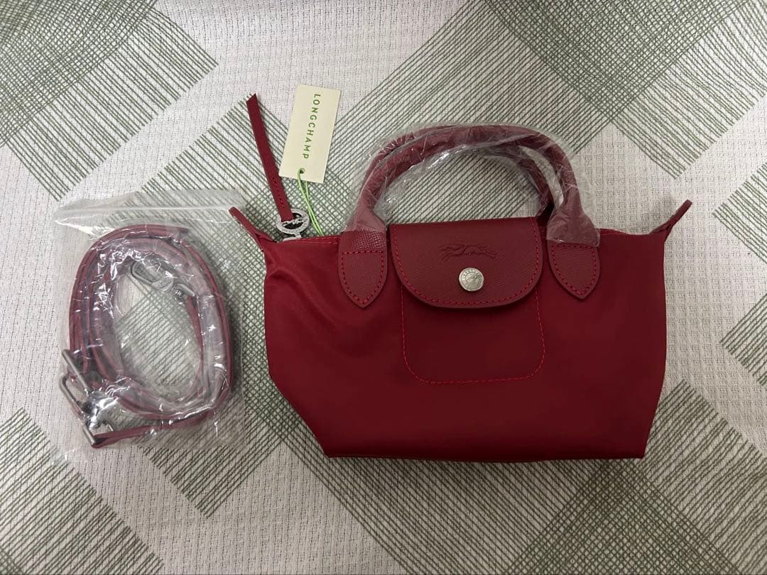 《LONGCHAMP》プリアージュ トップハンドバッグ　XS/赤