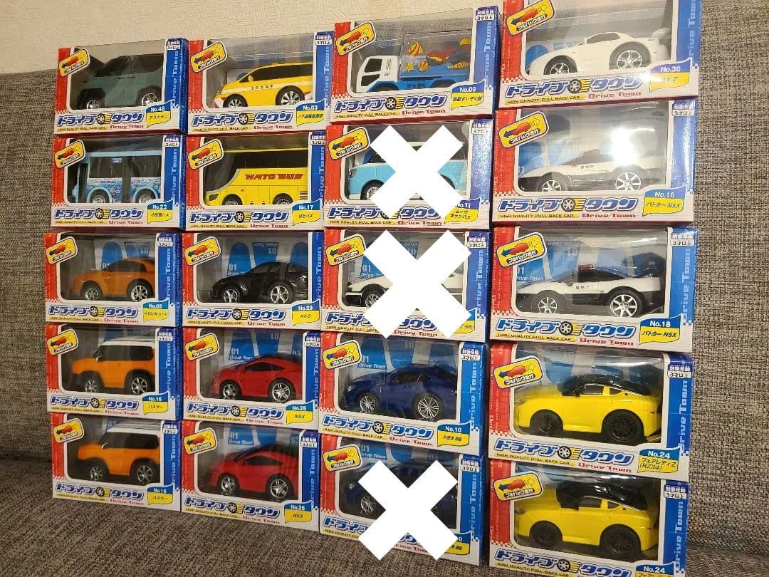 【バラ売り可】ドライブタウン　プルバックミニカー13種17個セット