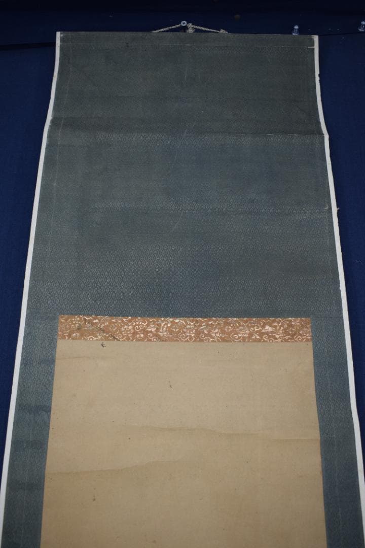 観山斎法橋洞月/川渡布袋図/江戸期/狩野派画家/掛軸☆宝船☆Y-836　JM