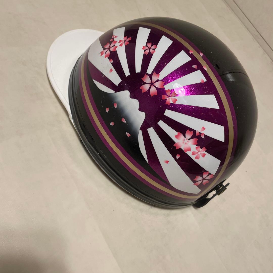 日章コルク半　富士　桜　ヘルメット