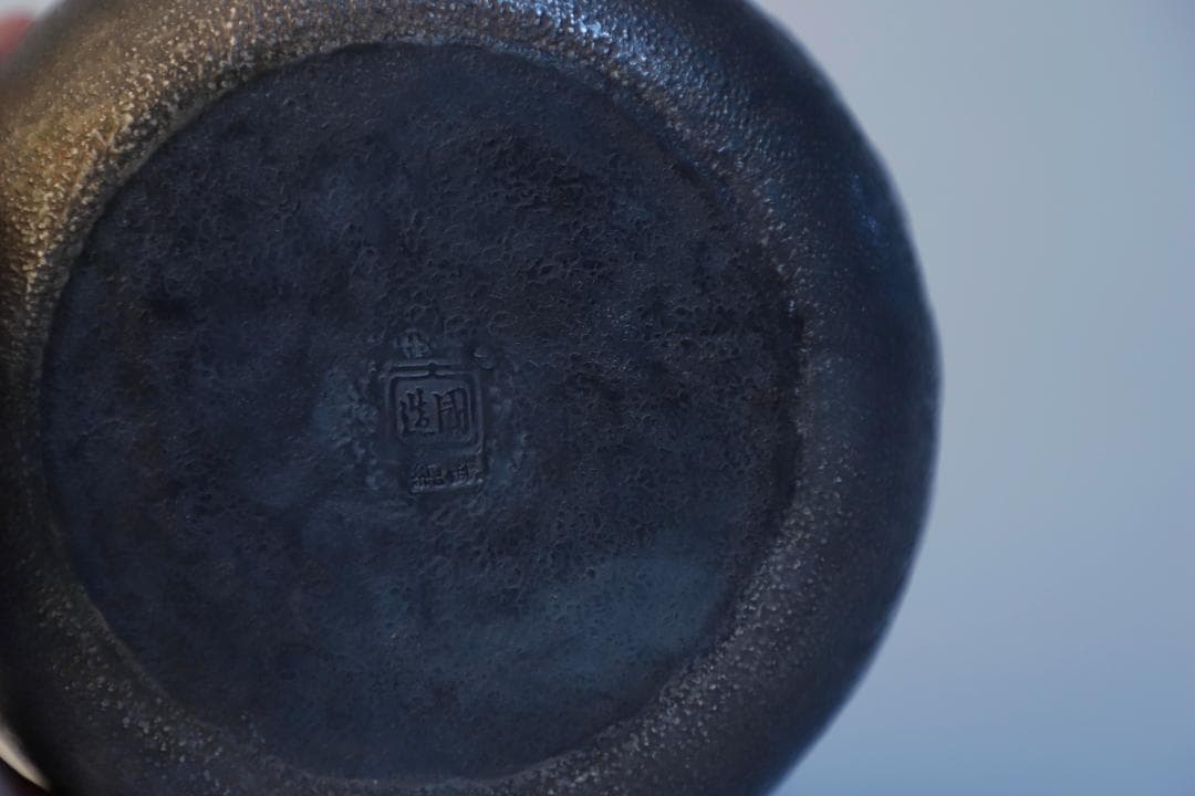 純銀製 青銅器紋 玉摘蓋 湯沸 銀瓶 煎茶道具