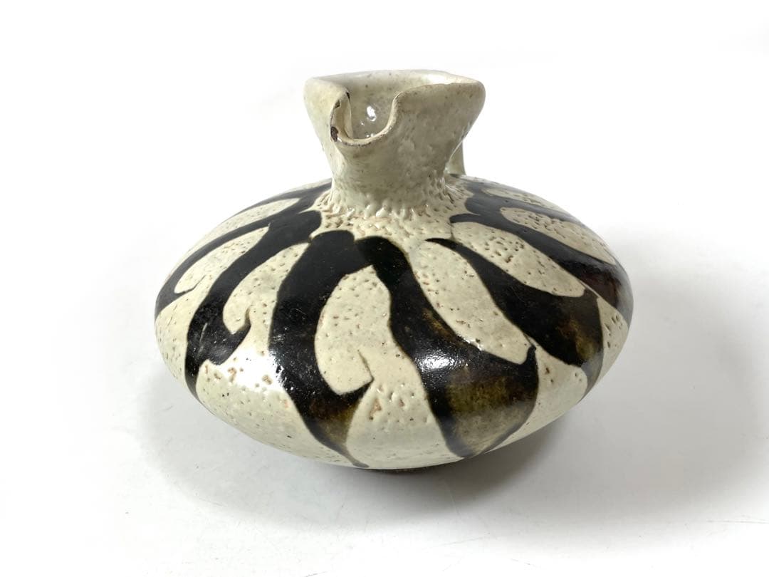 陶芸家　作家物　船木道忠　手付花瓶　民芸　民藝　花入　船木研兒　バーナードリーチ