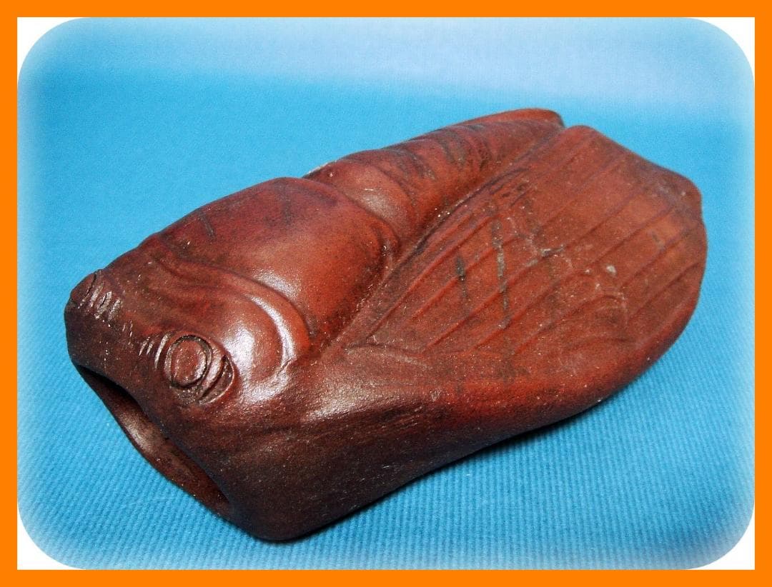 550『備前焼 セミ形 掛花入』　/骨董品 古美術 古玩 アンティーク