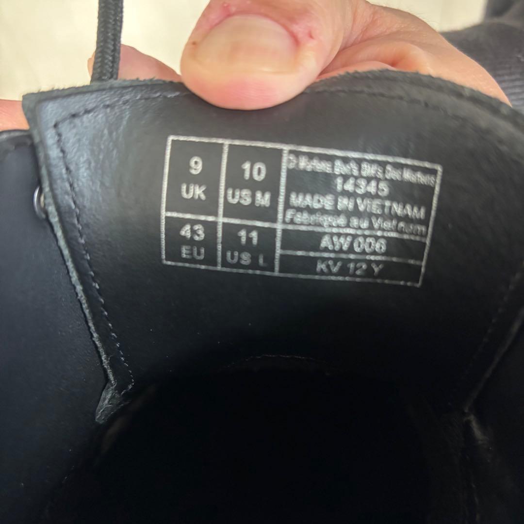 ドクターマーチン 1461 MONO 1434501 SMOOTH UK9