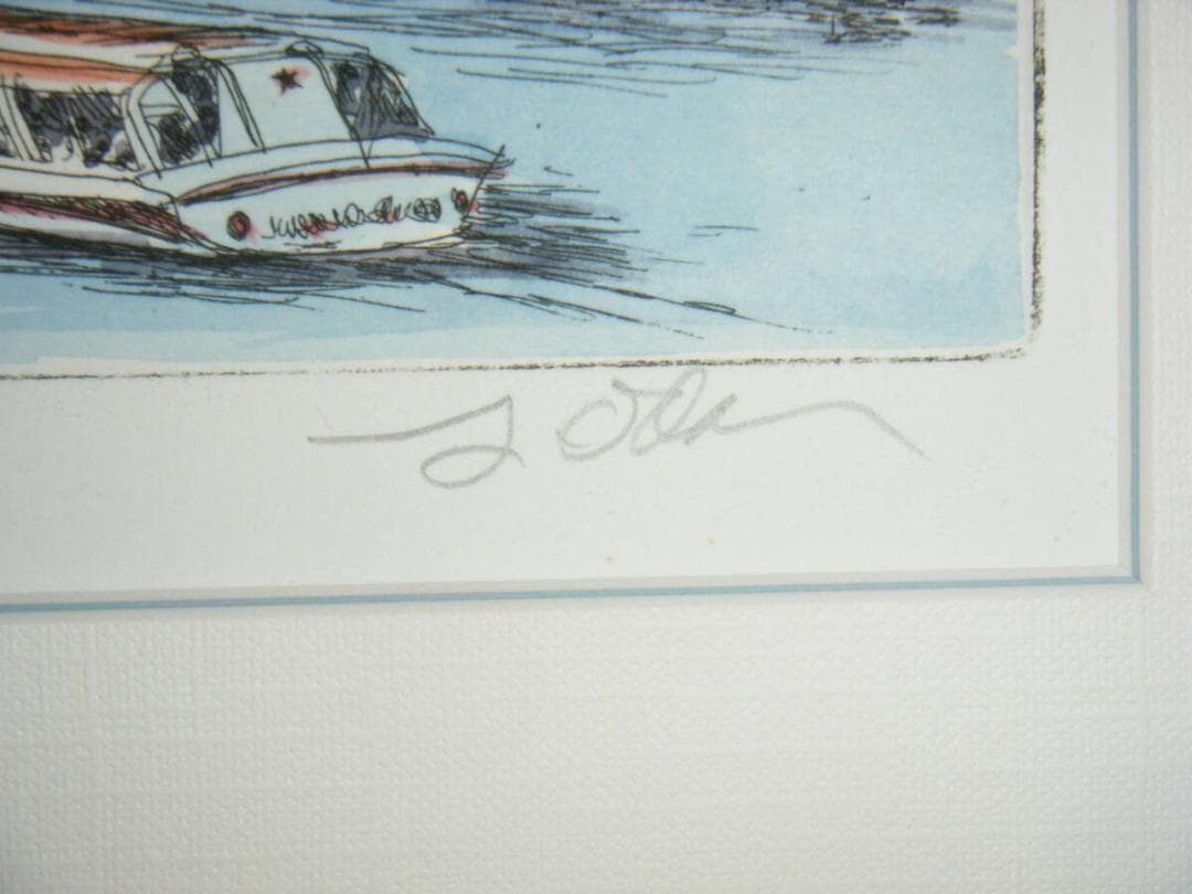 【真作】版画　織田義郎　銅版画　風景画　個展多数開催　名品　T15