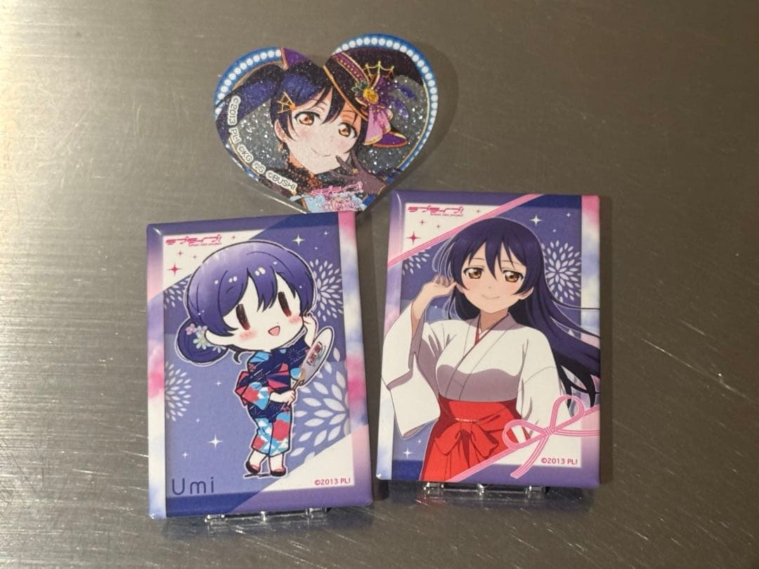 ラブライブ！ μ's 神田明神 縁日 景品 A賞 アート缶バッジ 園田海未