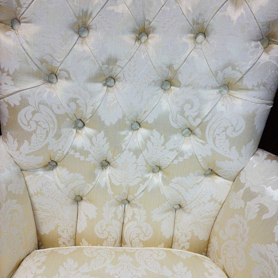 エクセレンテ　イタリア製　アームチェア　1人掛けソファ　ハイバック　猫足　ロココ