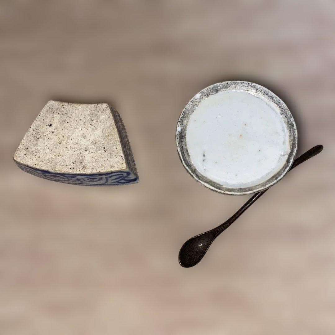 書道具　清時代　水入れ　筆洗い　スプーン