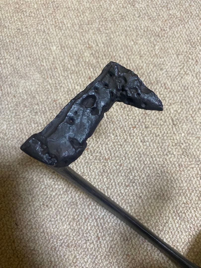 笹爪　虫喰　風炉五徳　釜師　畠春斎氏作　共箱入