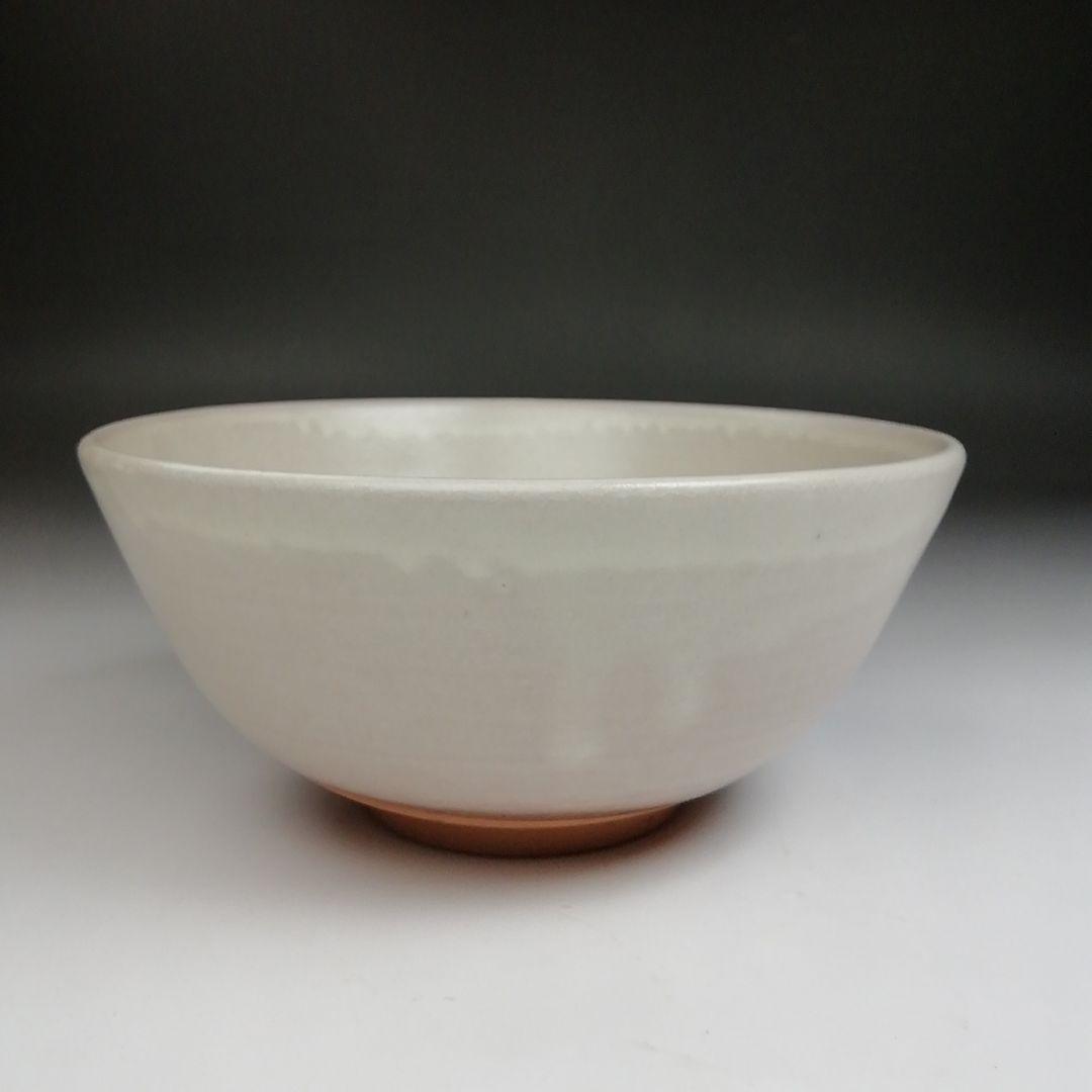 Ｓ８８０　茶碗　『粉引手　茶碗』『伊東慶 作』　共箱　抹茶碗　茶道具