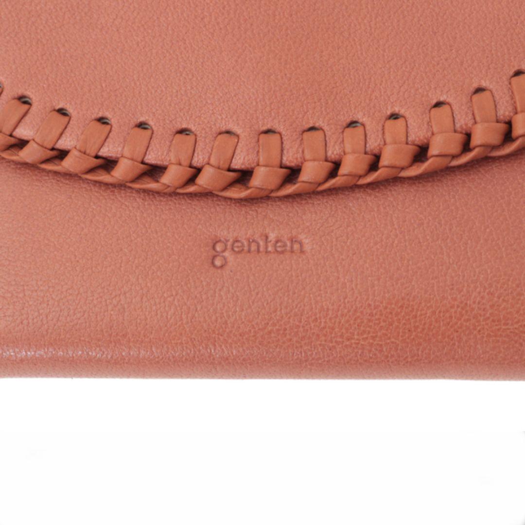 【美品】ゲンテン genten ウールシープソフト　二つ折り　財布 　44871