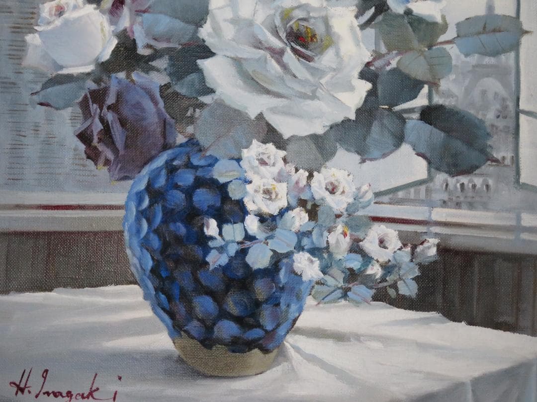 稲垣久治 『夜明け』 油彩 F8号　 ル・サロン永久会員　光陽会委員 　一枚の絵