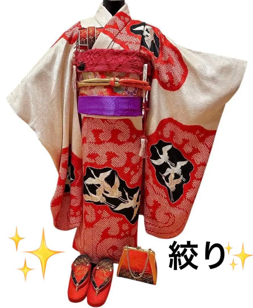 七五三☆正絹 絞り 着物のみ