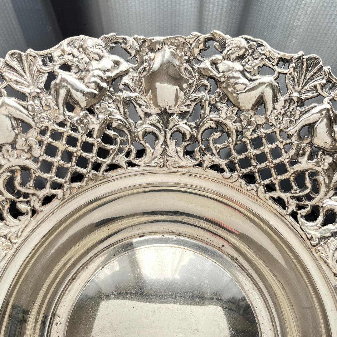 【SPAIN】チュラブの戯れるセンターピース 35cm【シルバープレート】