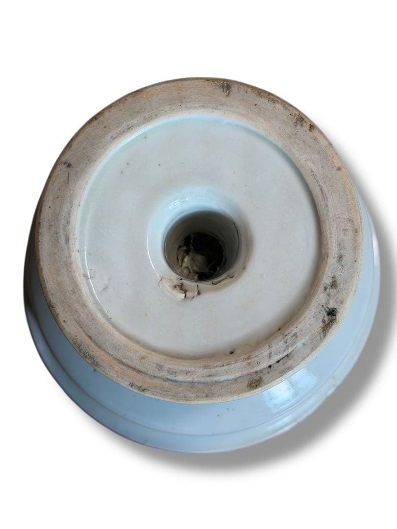 #古伊万里 盃洗 明治期 色絵 鯉文 高杯