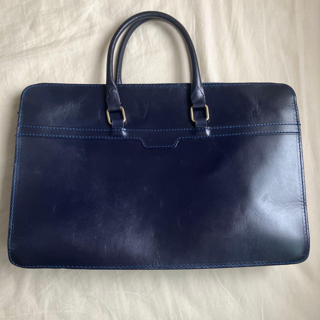 グレンロイヤル　ブライドルレザー　ブリーフケース　ネイビー