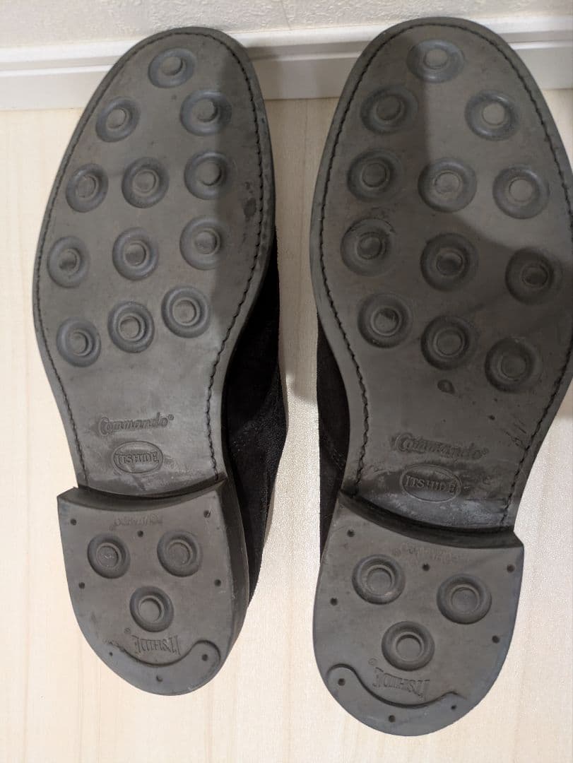 SANDERS 黒 スエード ドレスシューズ