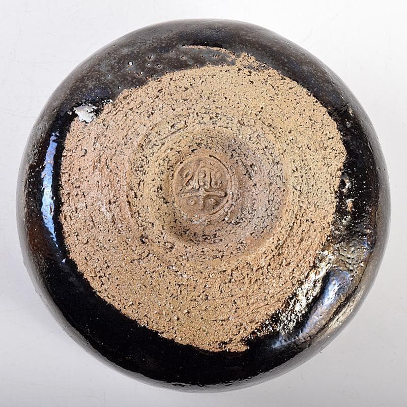 茶道具　楽吉左衛門　黒楽茶碗　共箱　M　R7666