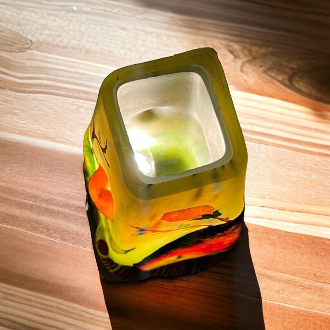 ドームナンシー 　卓上照明　高さ21cm 被せガラス　アンテルカレール　立体