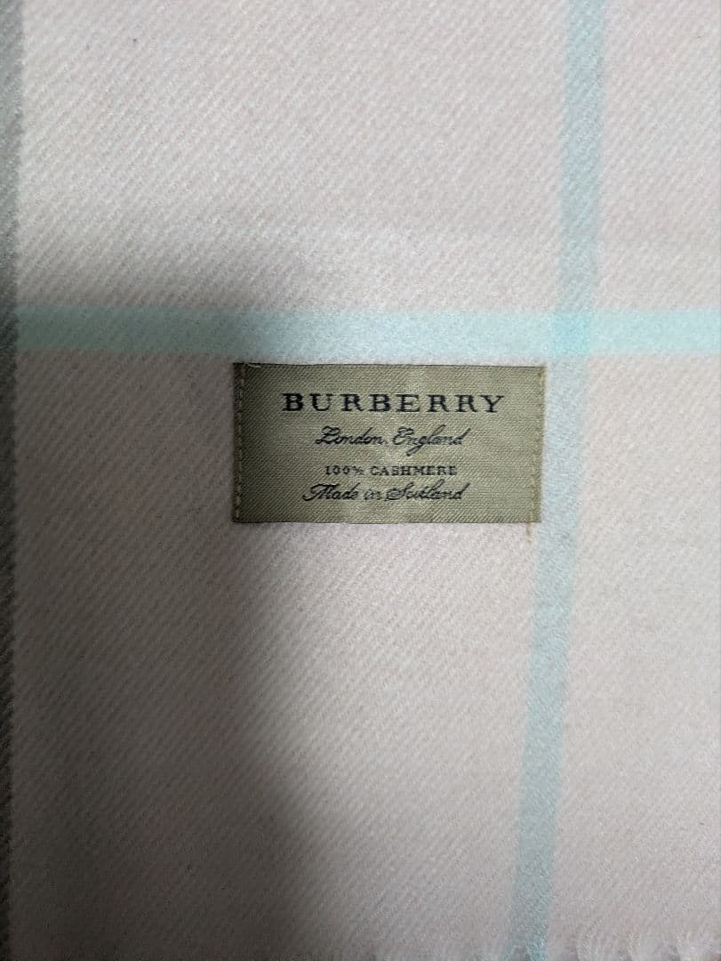 暖かいロングBURBERRY カシミア マフラー ピンク系 チェック