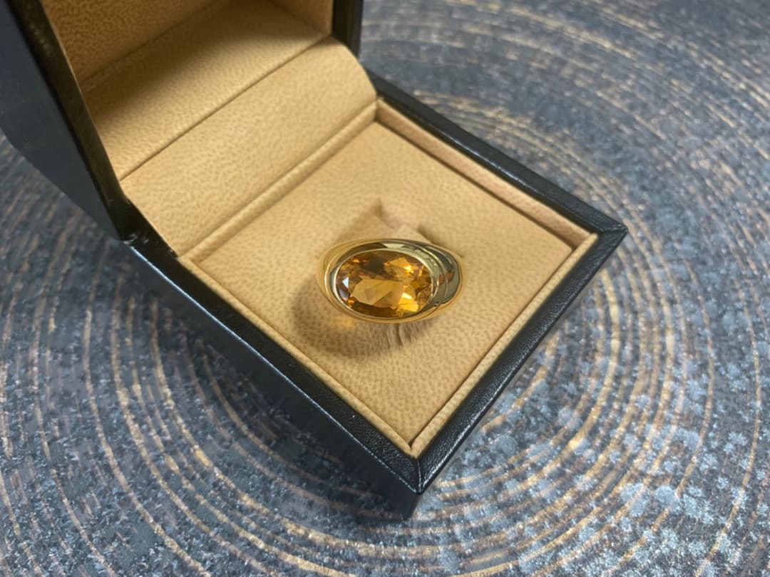 フランス製１８Kブラウントパーズの素敵なリング♡