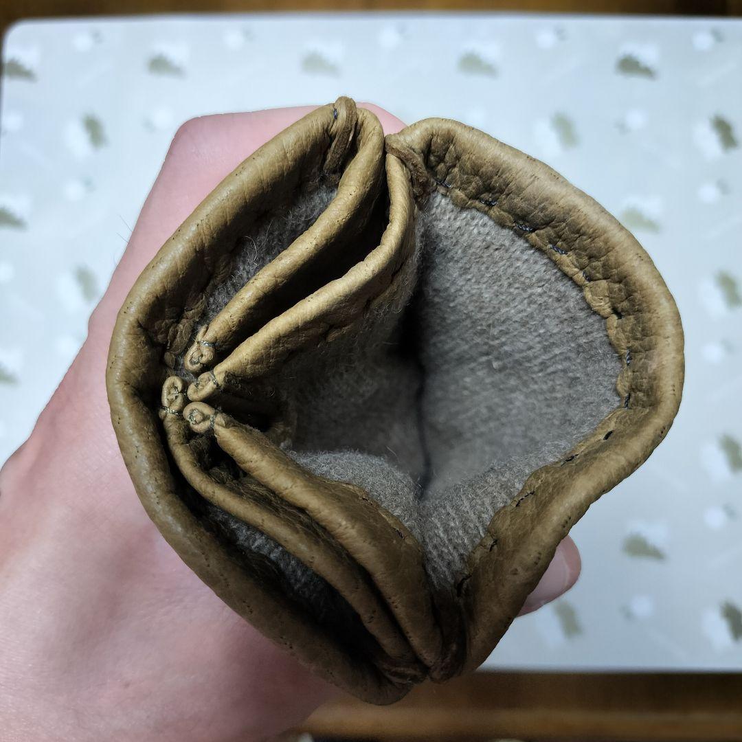未使用　ペッカリー革手袋　カシミヤライニング　タン
