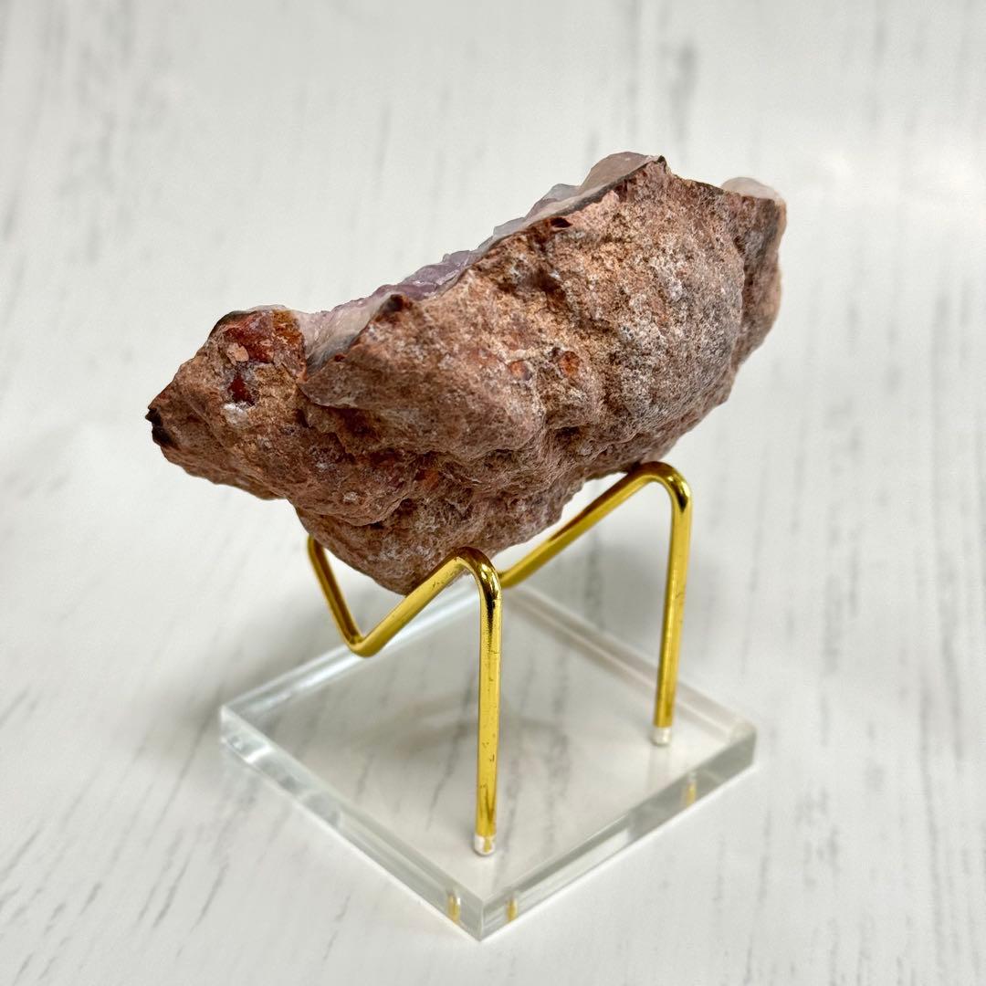 【D248】ジュワッとジューシー♡ピンクアメジスト ジオード 原石 鉱物 標本