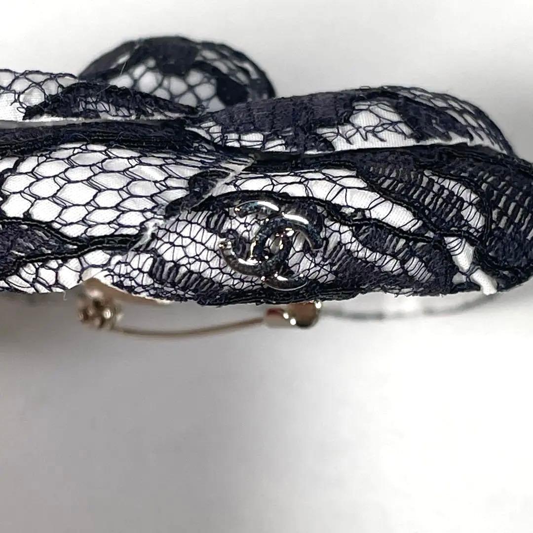 極美品✨シャネル 総レース カメリア ココマーク コサージュ ブローチ