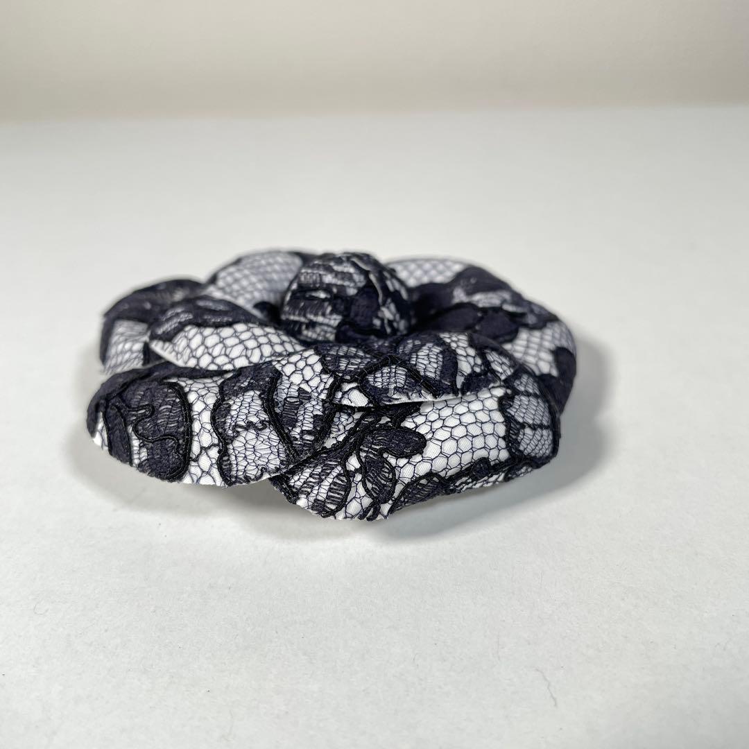 極美品✨シャネル 総レース カメリア ココマーク コサージュ ブローチ