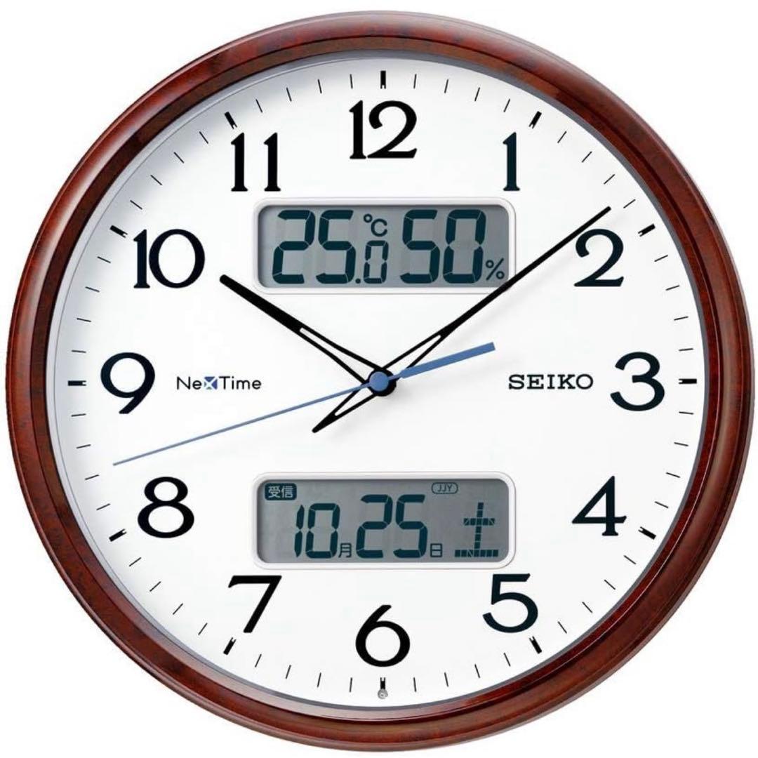 SEIKO✨壁掛け時計 31cm 温度・湿度表示 セイコークロック ZS252B