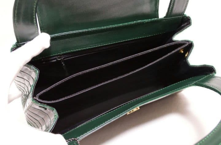 グリーン　ヴィンテージ　ハンドバッグ