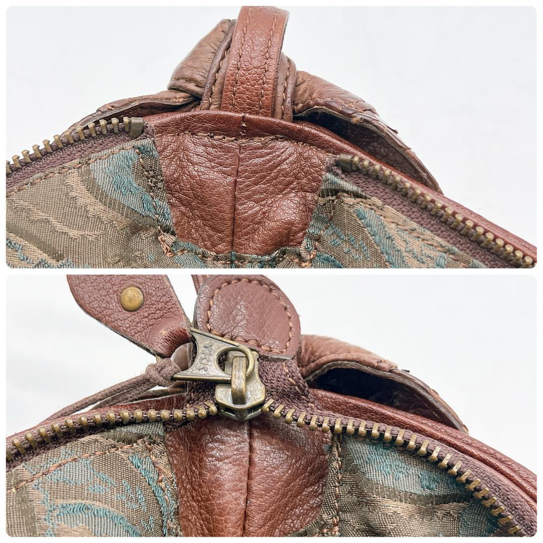 美品 IBIZA 切り替え ハンド ショルダーバッグ パイソン f538