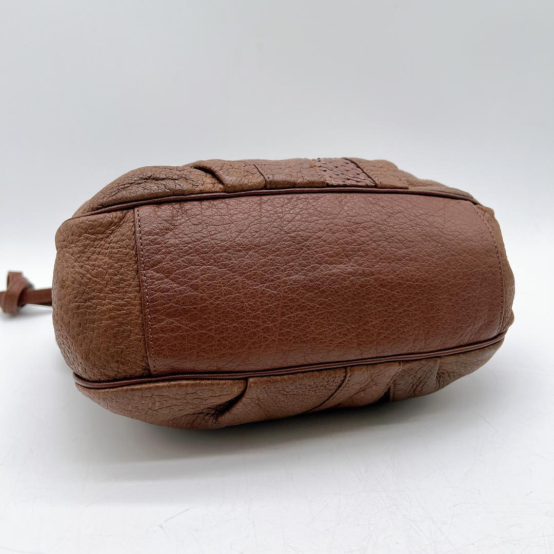 美品 IBIZA 切り替え ハンド ショルダーバッグ パイソン f538