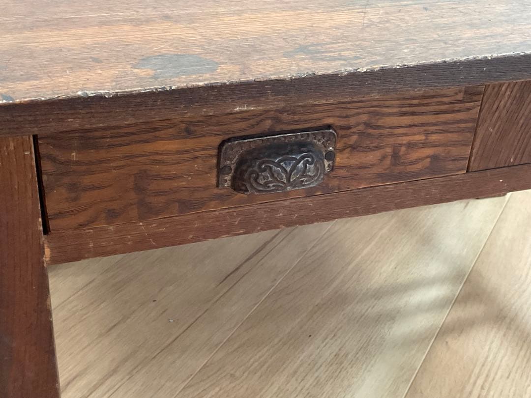 文机　貝殻 シェル型取っ手　アンティーク家具　古道具