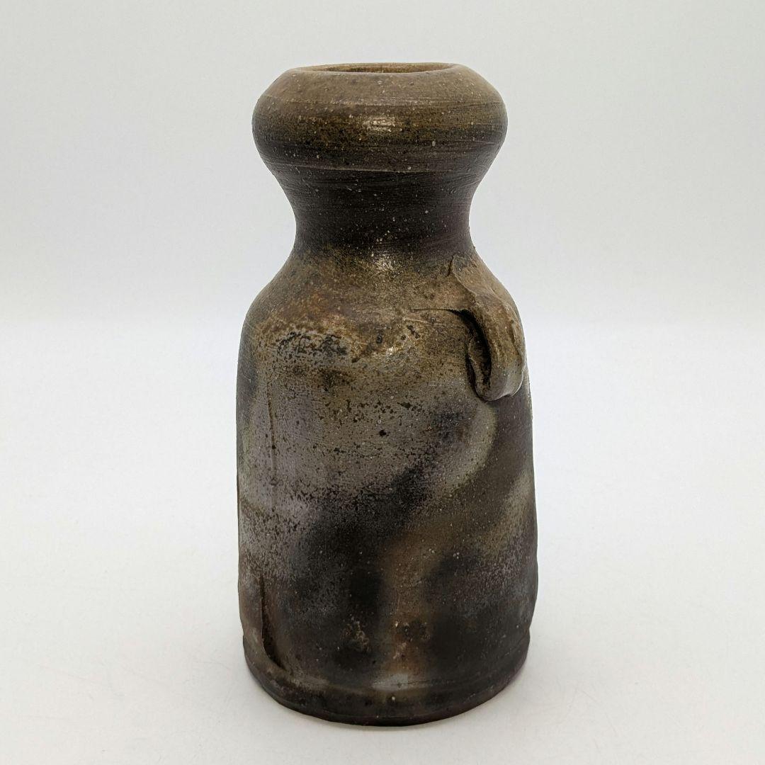 人間国宝 伊勢崎淳 備前焼 花生 共箱 耳付花入 花器 花瓶 華道具 茶道具